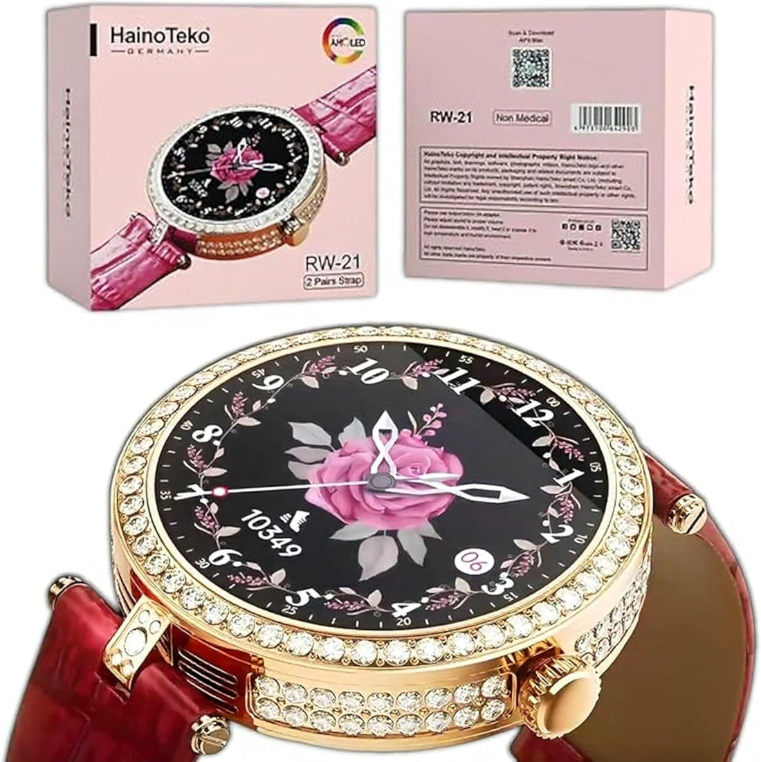 Haino Teko RW21 Smart Watch – Waterproof Smart Call Watch | Bluetooth, WhatsApp & Facebook Notifications | Heart Rate & Oxygen | HD Display & Long Battery