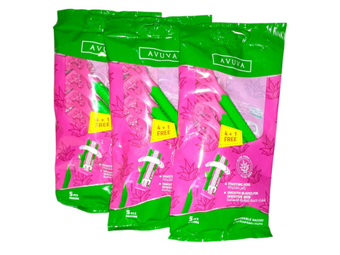 Care For Your Beauty Starts Here - AVUVA Women's Razor For Sensitive Skin With Aloe Vera (15 Blades) - Special Offer From Al Safwa Pharmacy