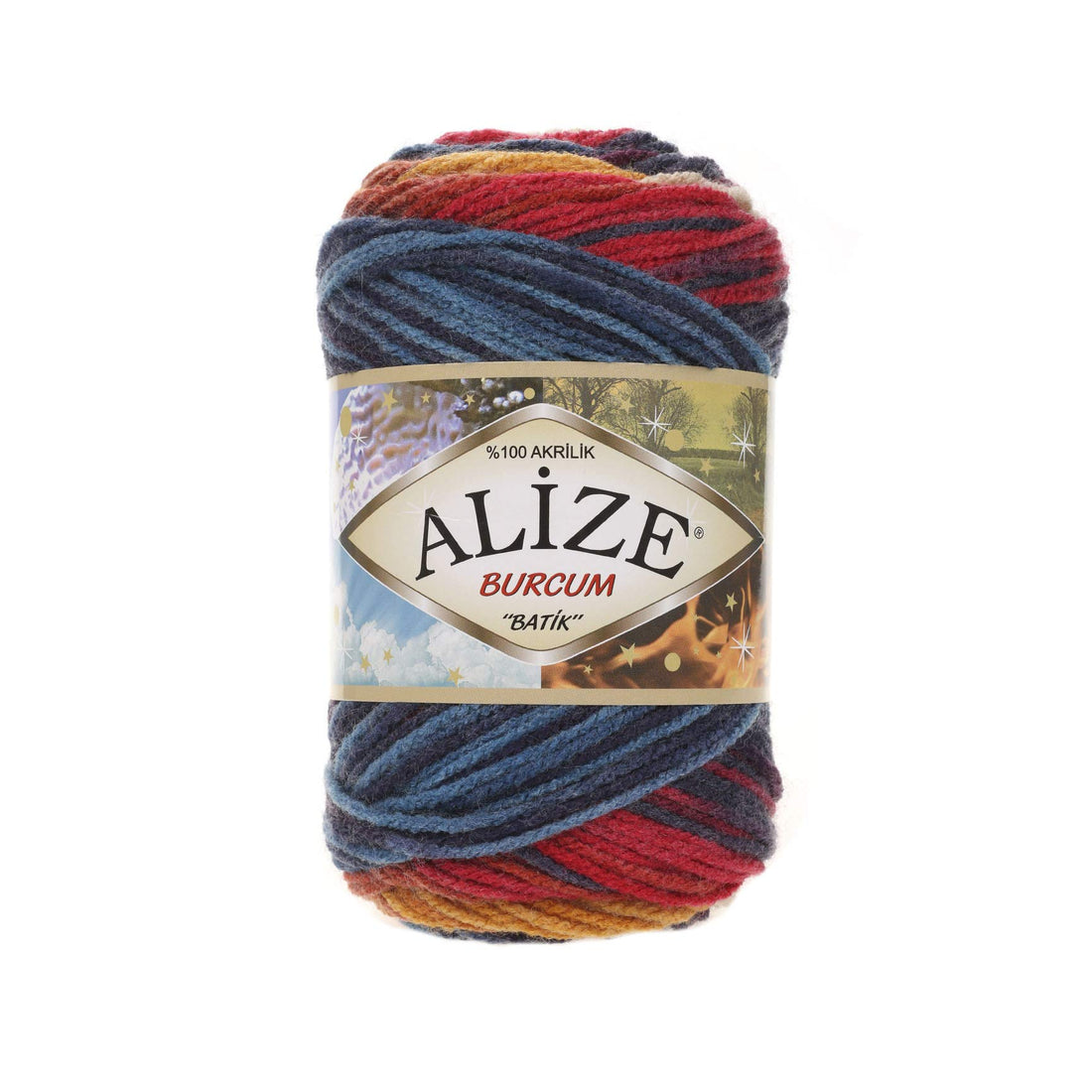 Alize Burcum Batik Hand Knitting Yarn 1PC (Color No. 4340)