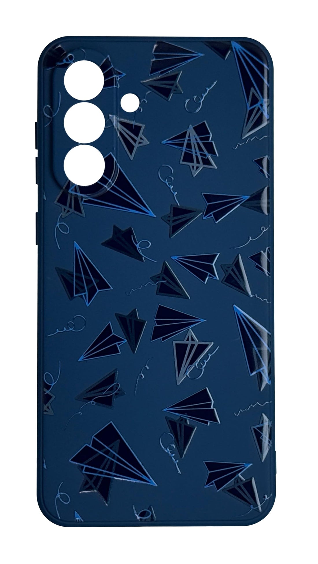 Mobile Magic Silicon Soft Case Microfiber Lining with 3D Flowers Prints For Samsung Galaxy A57 5G (Paper Rockets)
