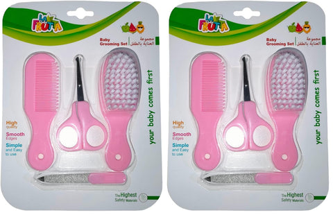 La Frutta Baby Care Set (Hair Brush and Comp + Scissors and file) (Pack of 2)