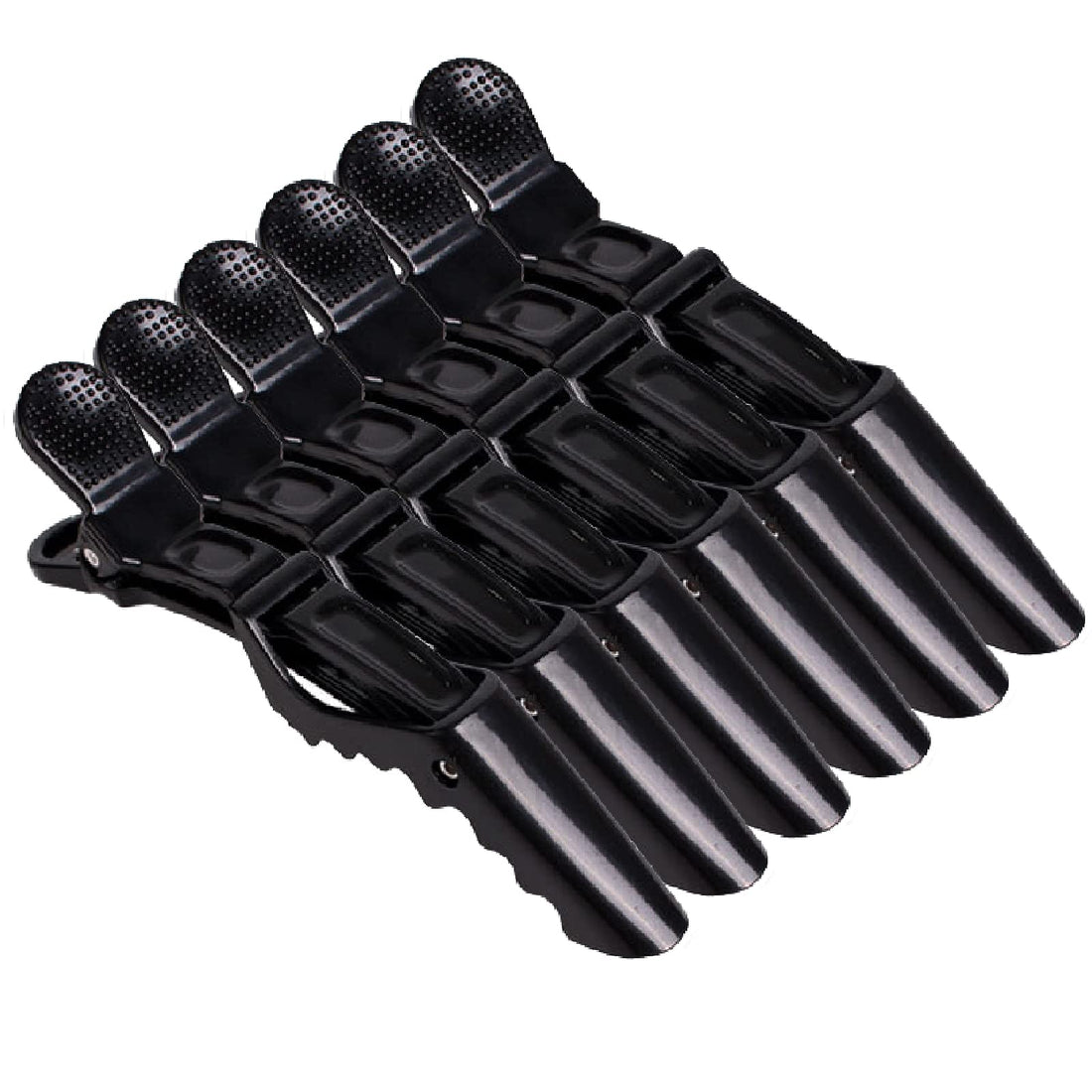 Wendergo 6 Peices Crocodile Hair Sectioning Clips Hairdressing Clips Professional Styling Hair Barrette Plastic Hair Clips for Women and Girls Salon Home Use (Random Color)