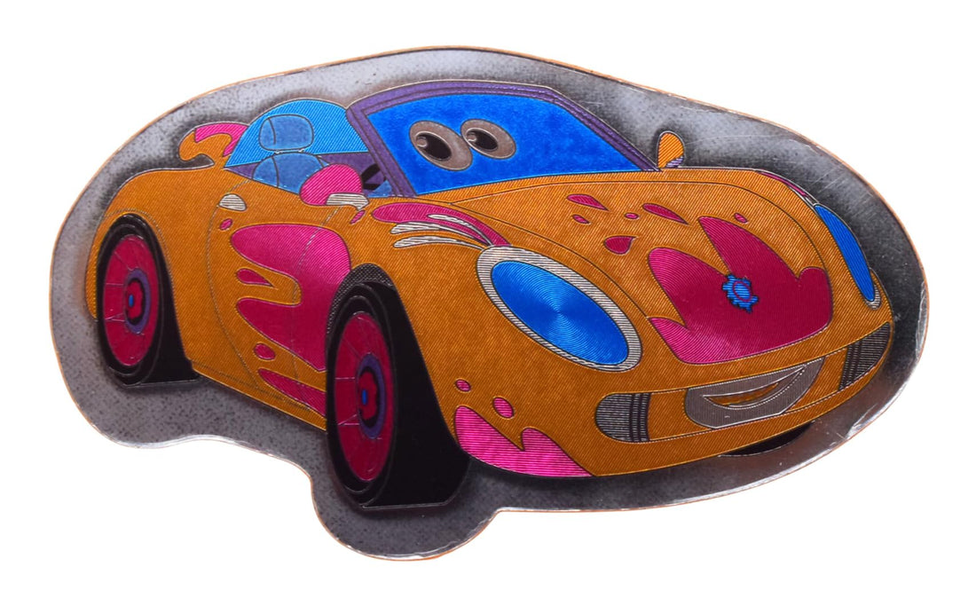 Car Shaped Magnetic White Board Eraser - Orange