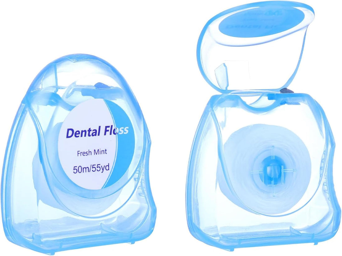Dental Floss Deep Cleaning 50m Mint Flavor Easy to Use Clear Box