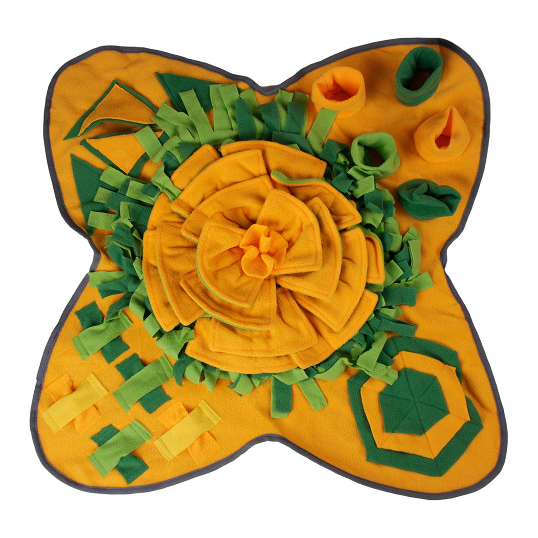 Upgraded Snuffle Mat for Dogs Interactive Feed Game Stress Relief Encourages Dogs Hunting Natural Foraging Skills and Training Smell Toys, Slow Feeder Mat Toys Dog Gifts (Sunflower)