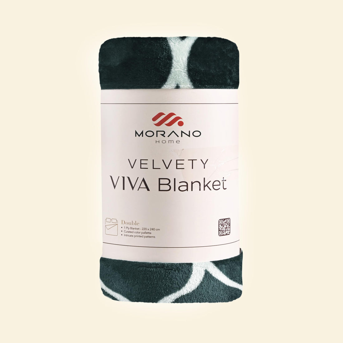 Morano Viva Blanket – Printed Model, 220x240 CM, Lightweight Ultra-Soft Polyester Throw with Elegant Finish, Stylish Colors,Warm and Cozy Blanket for Bed or Sofa (Teal)