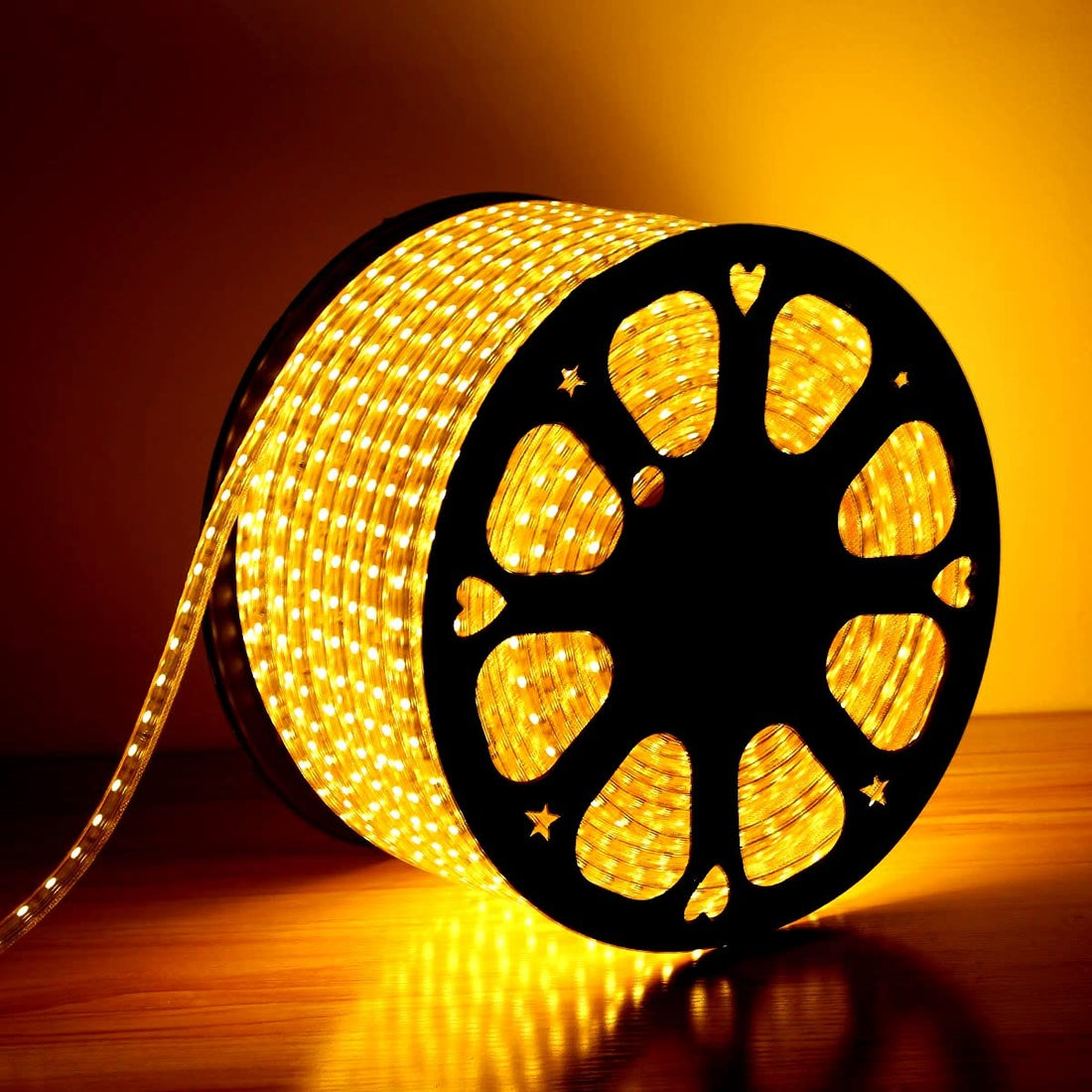 Waterproof LED Light Strip with Electric Socket, Warm Light, 1 meter