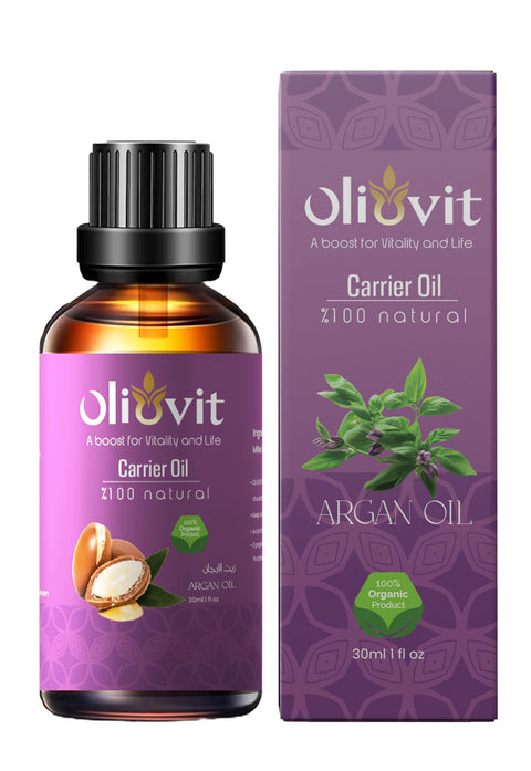 Oliovit Argan Oil Bottle For Hair And Skin Care, 30 Ml - Mauve