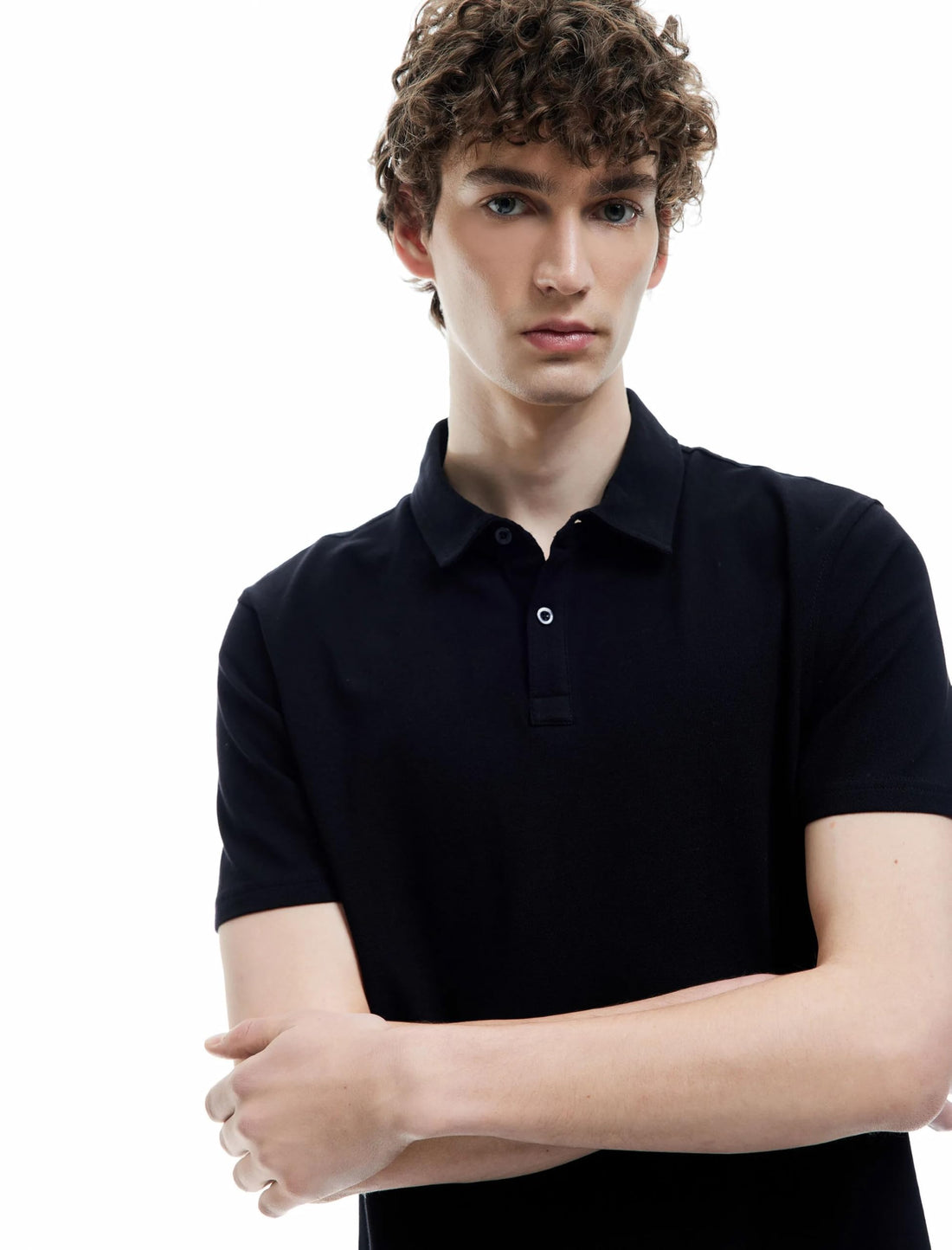 Men's Cotton Slim Fit Short Sleeve Polo T-Shirt, Navy Blue, Multiple Sizes (S-XXL), Casual & Office Wear