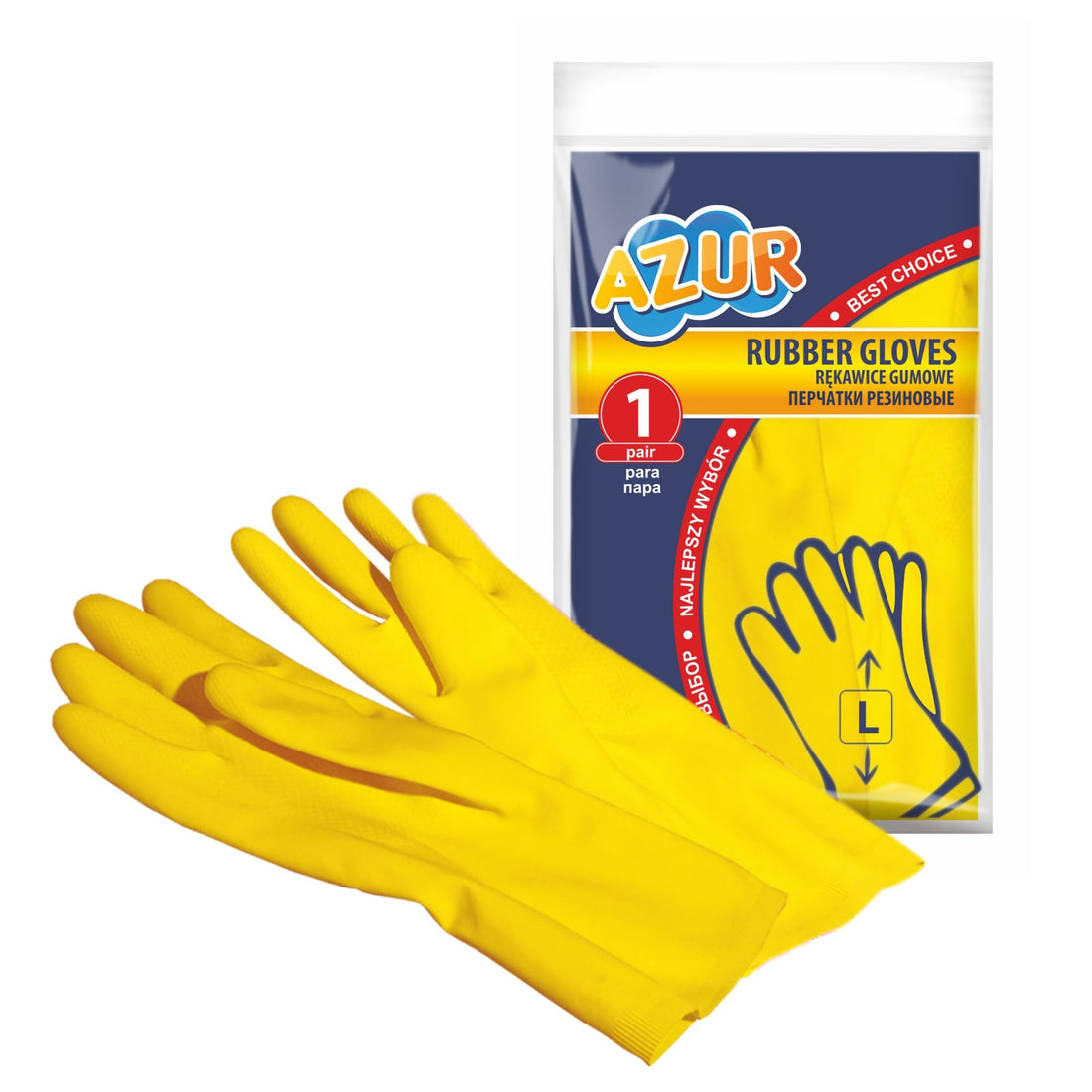 York Azur Rubber gloves L