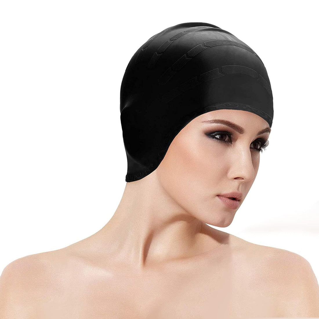 Swimming Cap - Comfortable silicone swimming cap for adults, provides excellent protection against chlorine and UV rays, stretchy material adapts to the shape of the head perfectly, high quality rip-s