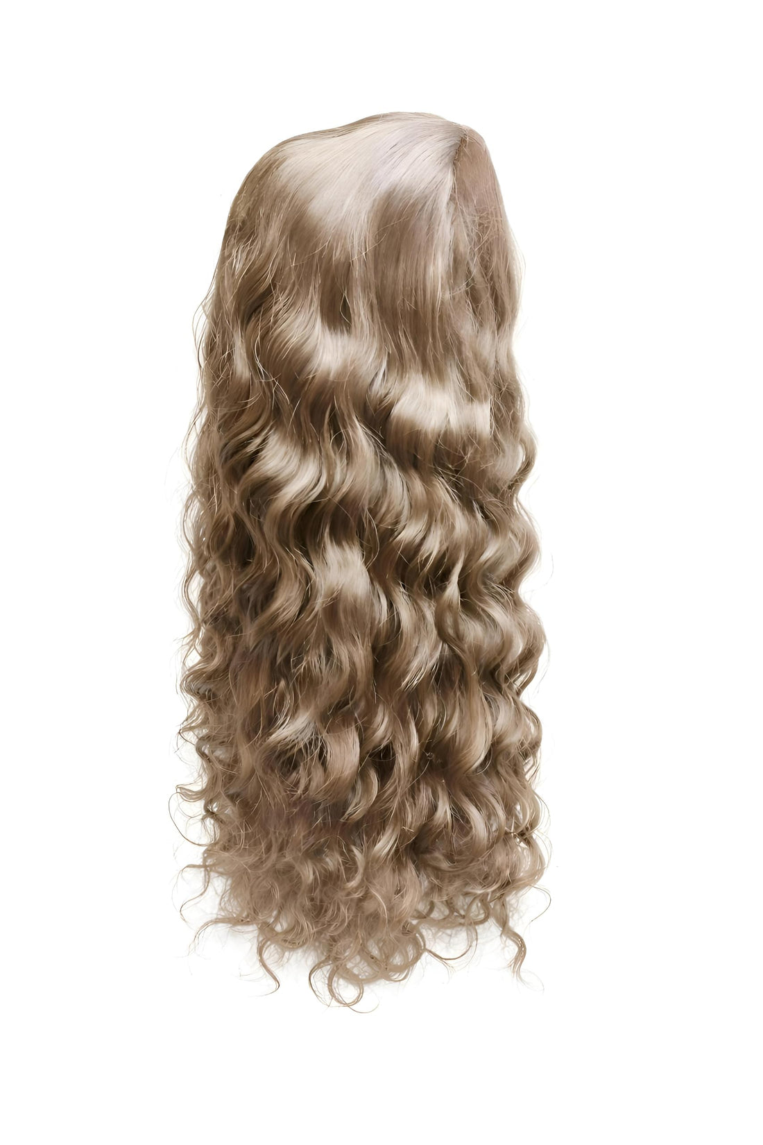 Long Hair Wig - Natural black synthetic fiber piece with professional body wave style, fully heat resistant for styling. (4)