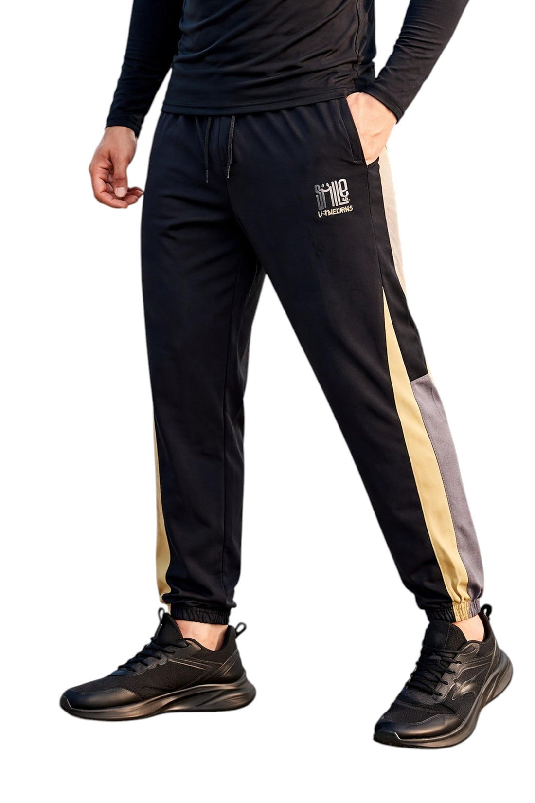 MIZA Men's Sports Shorts - SMILE Printed Soft Casual Pants Imported Side Pockets and Back Pockets Bottom Leg Drawstring Waist Pants - Youth and Men Pants