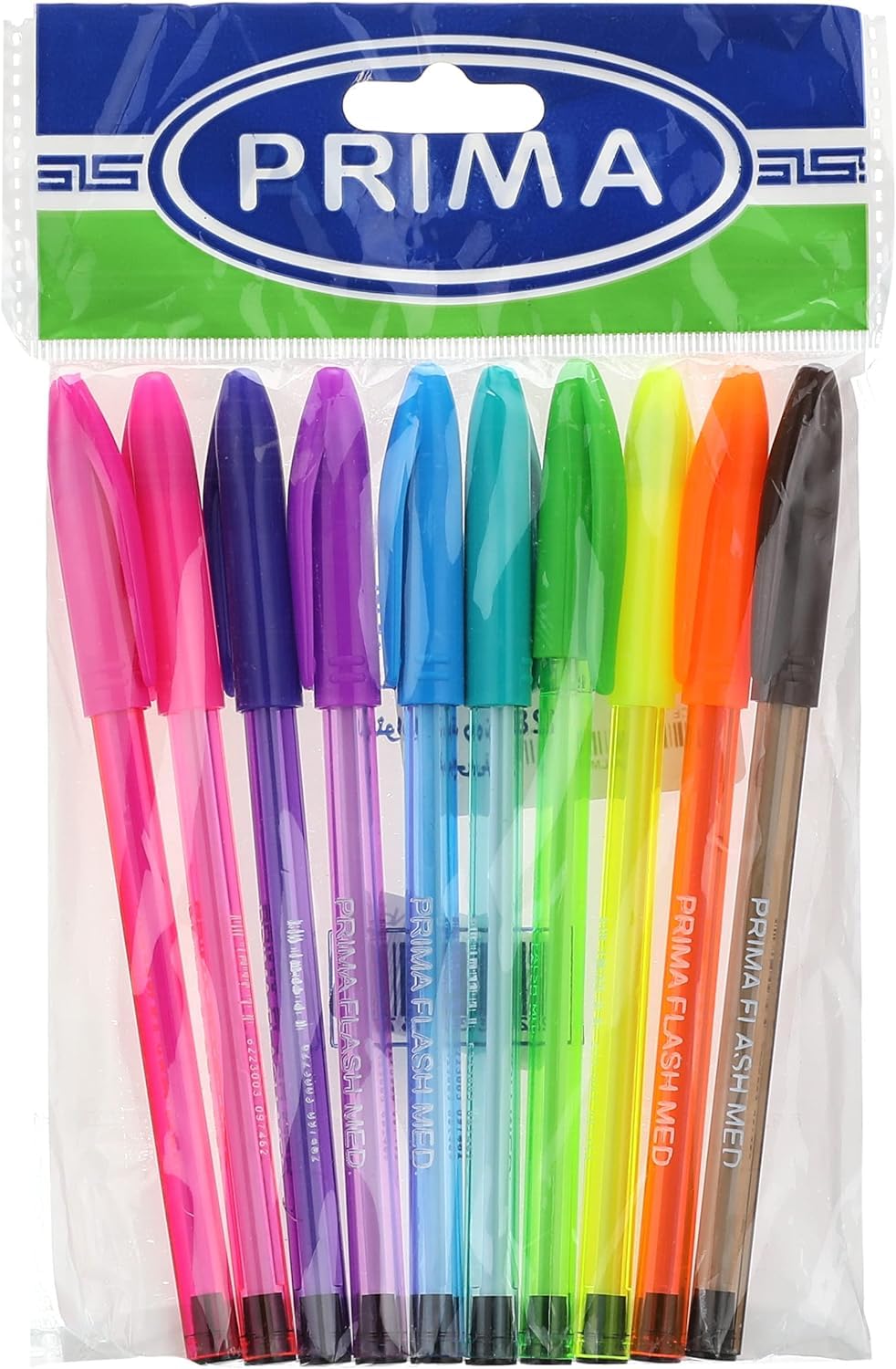 Prima flash ballpoint pen, set of 10 assorted colors