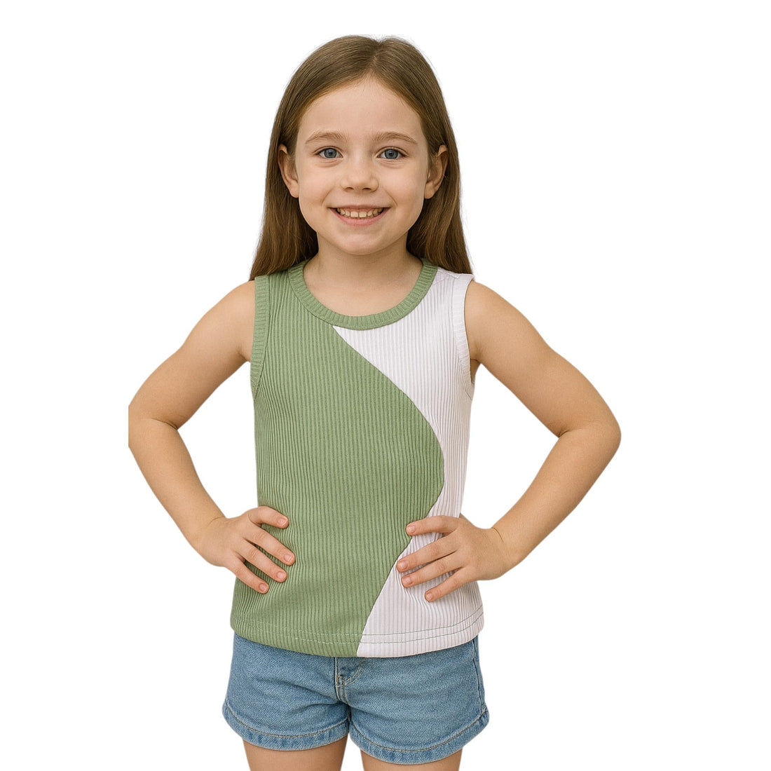 Girls Ribbed Sleeveless Top