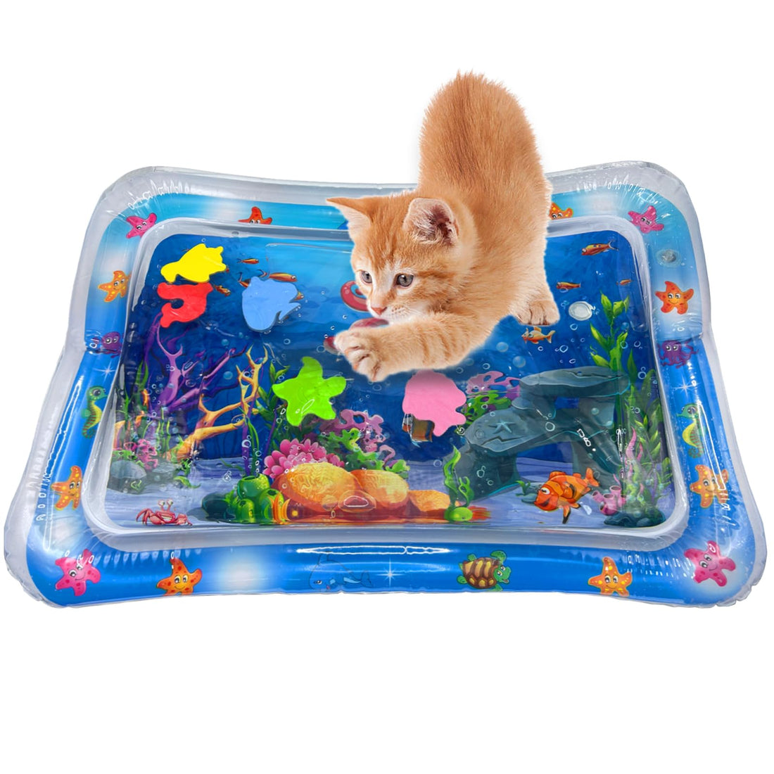 pet Cooling mat, Summer Soft pet Cooling Inflatable Water Play mat 20 * 26 inch, Dog Bed Suitable for Small Dogs, Guinea Pigs, Cats, Rabbits Cooling mat