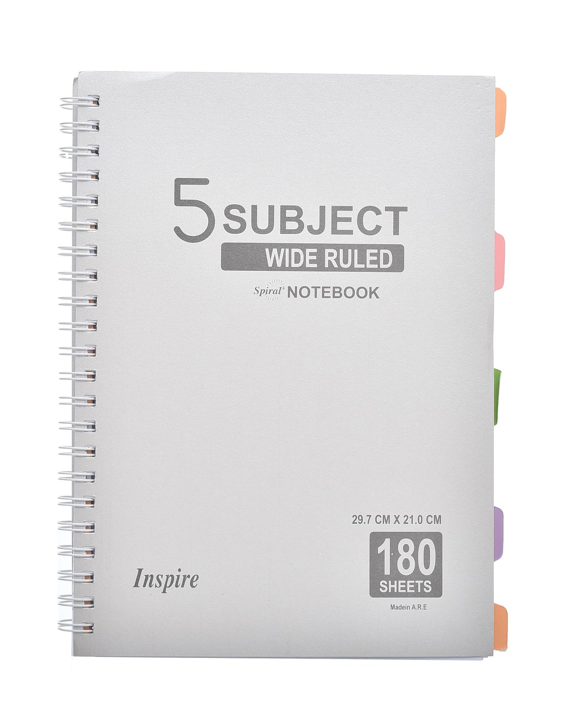 Elmaayergy Spiral Lined Notebook With 5 Subjects 2024 Durable Tool That Withstand Daily Use With Eco-Friendly Material