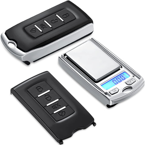 Frienda Mini Portable Gram Scale 200g/0.01g Digital Pocket Car Key Shape Electronic With Battery for Jewelry, Food (1 Piece)