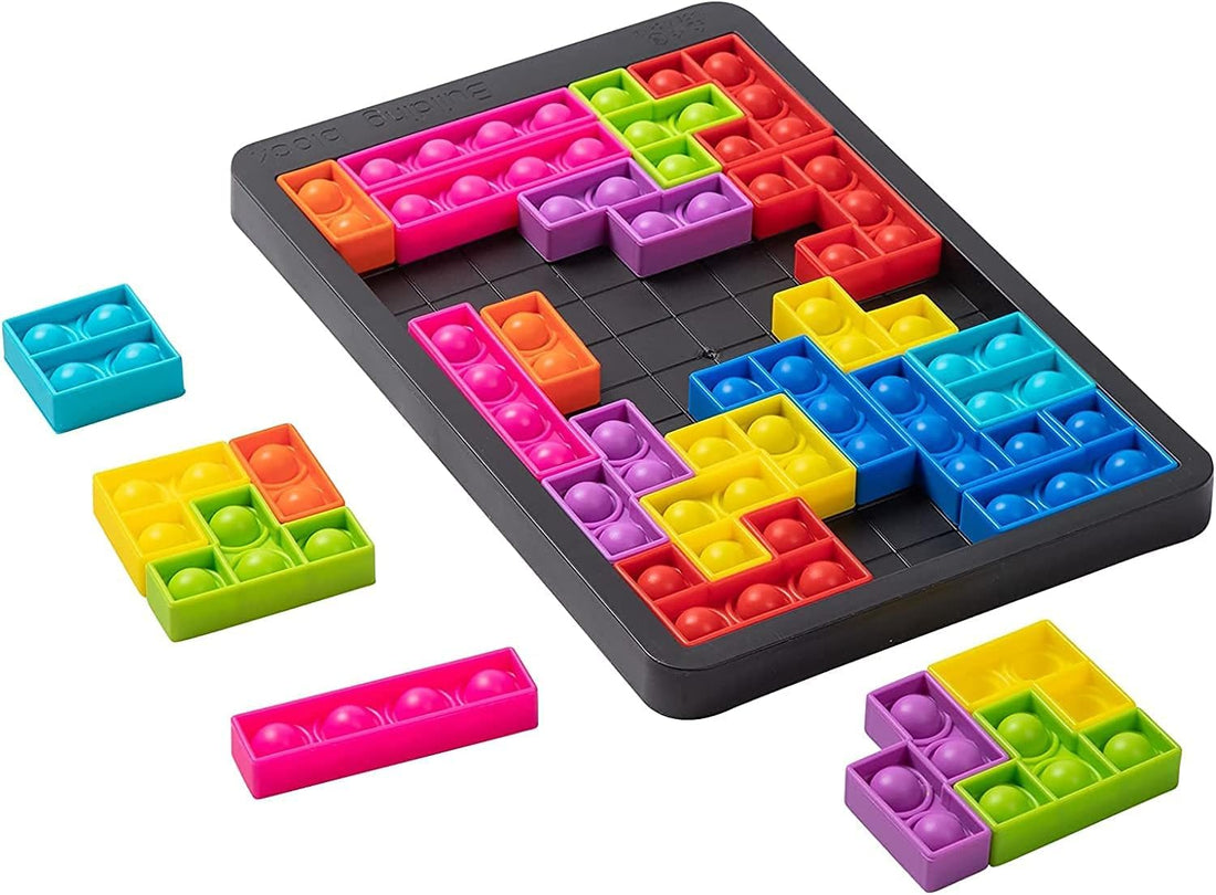 Silicone Fidget Games for Parents and Children, Suppress Anxiety and Relievve Stress for Children, Adults and People with Special Needs (Black), Multi Color