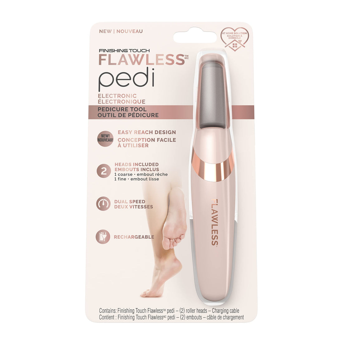 Finishing Touch Flawless Pedi Electronic Pedicure Tool, Rose gold
