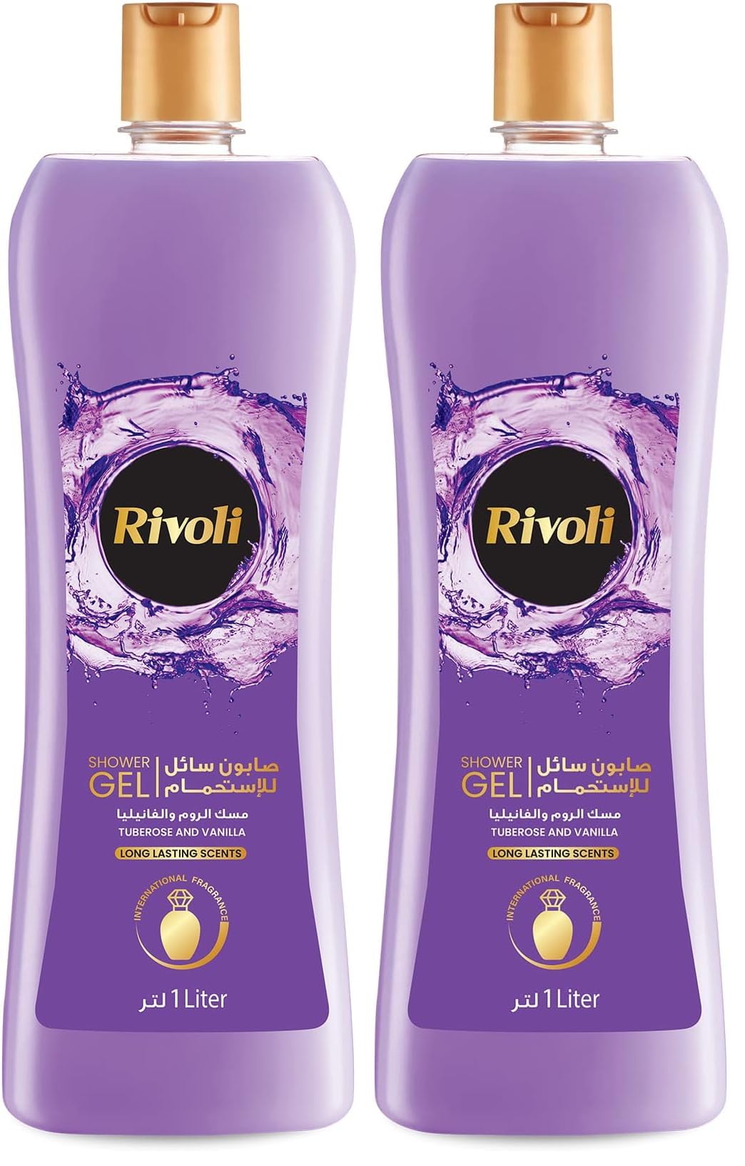 Rivoli shower gel purple 1ltr (Pack of 2)