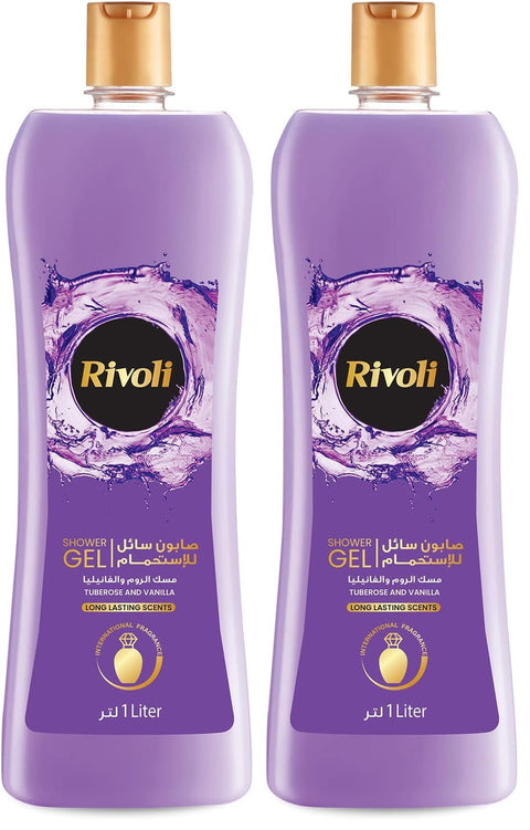 Rivoli shower gel purple 1ltr (Pack of 2)