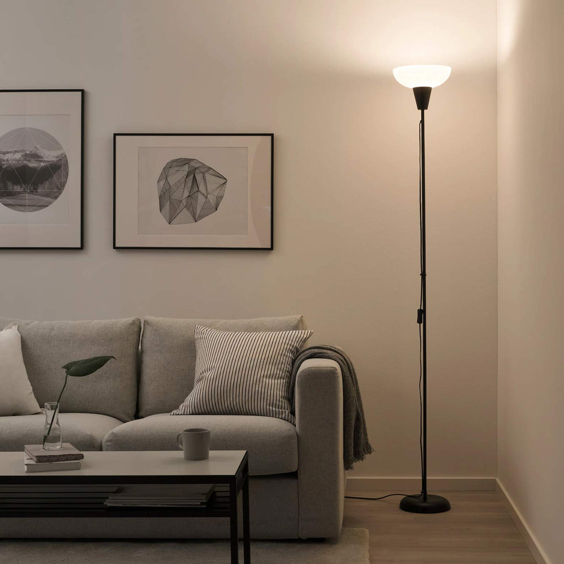 Ikea Steel floor lamp, Black