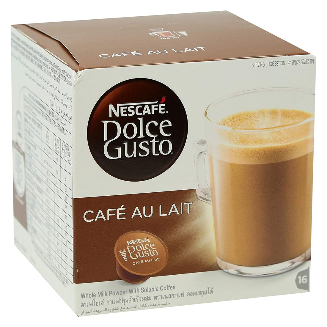 Nescafe Dolce Gusto Café Au Lait, 16 Capsules