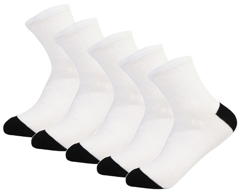 White Flower Unisex Set Of 5 Pieces Casual Socks Socks (pack of 1)
