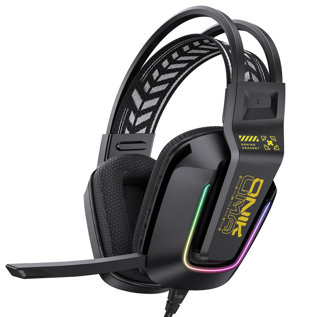 Gaming Headset with Mic for PC PS4 PS5 Xbox One Switch Kids Cute Gamer Headphones Video Game Computer Gaming Headsets with Noise Cancelling Microphone Gaming Head Set Laptop Accessories