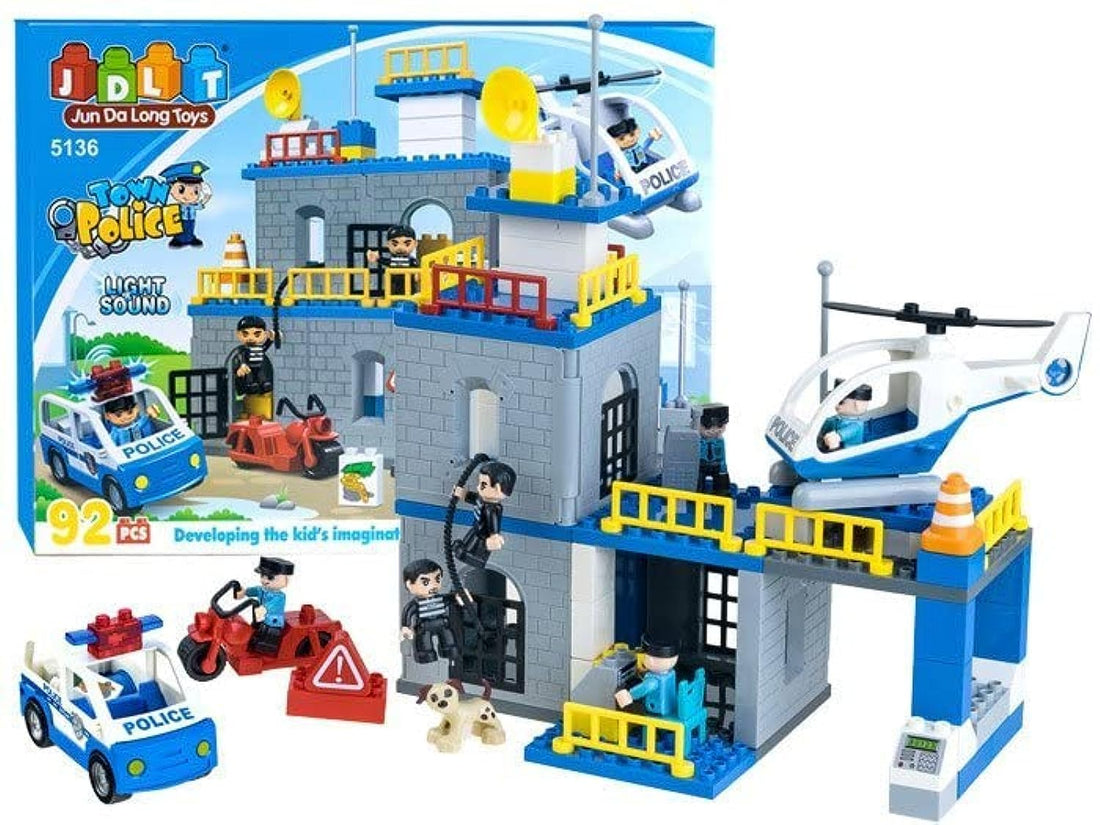Town Police Series Blocks 92 PCS Light & Sound