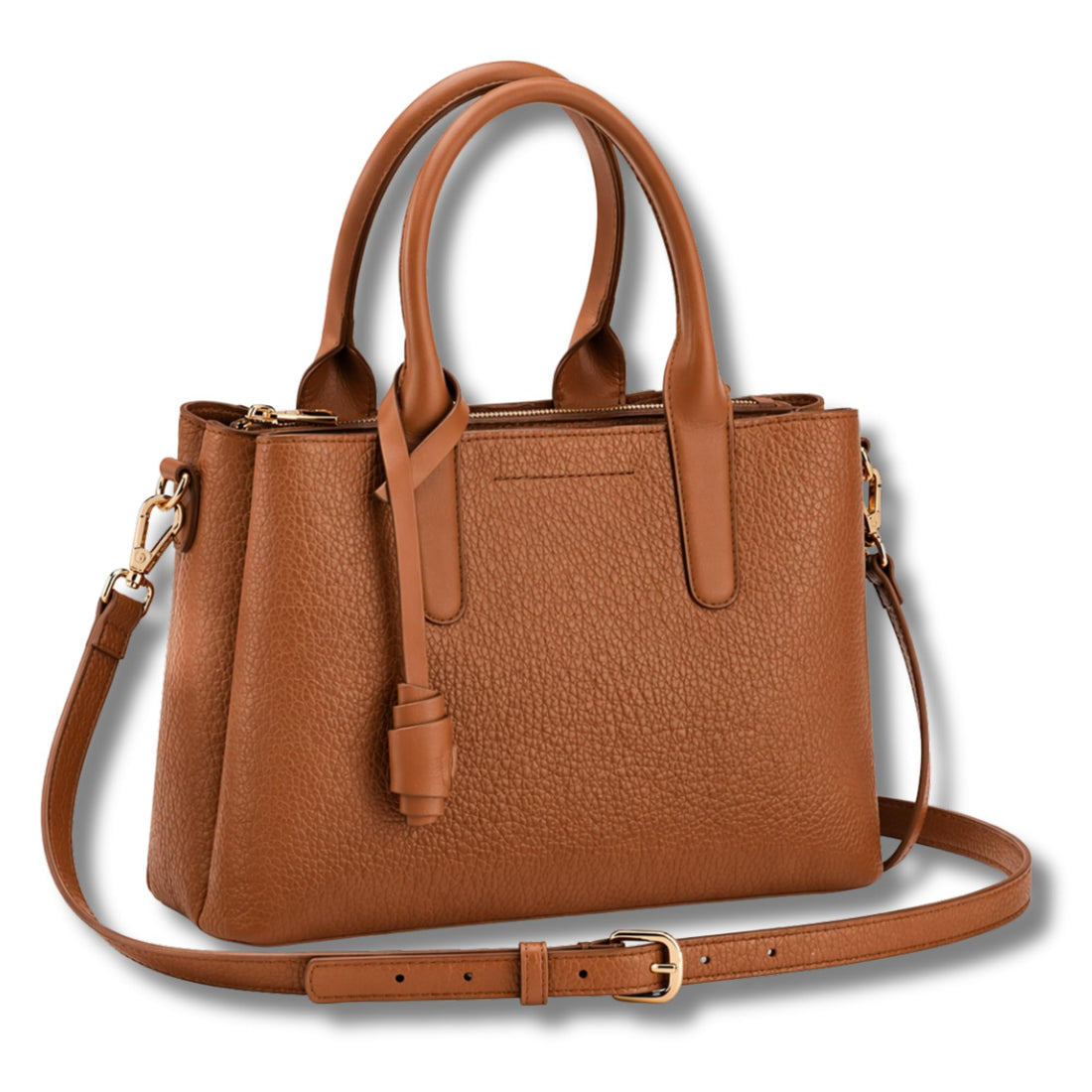 AYSLE 1673 Women’s Pebbled Leather Handbag 19×27×13 cm | Top Handle & Adjustable Strap | Magnetic Closure + Removable Zipper Compartment | Shoulder & Crossbody | 12 Colors