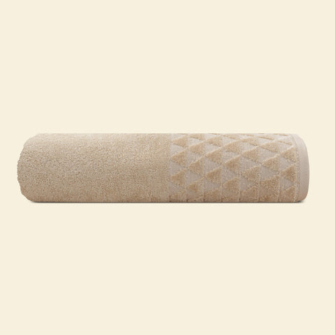 Morano Legacy Bath Towel 90X150 Cm 100% Cotton Soft Absorbent Towel For Bathroom, Hotel And Spa Use Contemporary Design Quick Dry Comfortable Texture Elegant, Premium Quality Fabric (Beige)