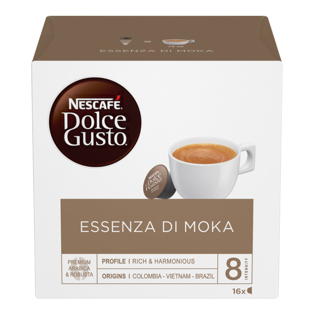 Pods Capsules Dolce Gusto Original Nescafe' Coffee 64 ESSENZA DI MOKA