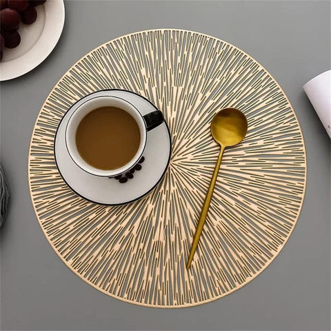 Copper Serving Coaster Set of 2 Large Size Hot Plate and Tray for Dining - Professional Metal Serving Mats for Restaurants Banquet ir