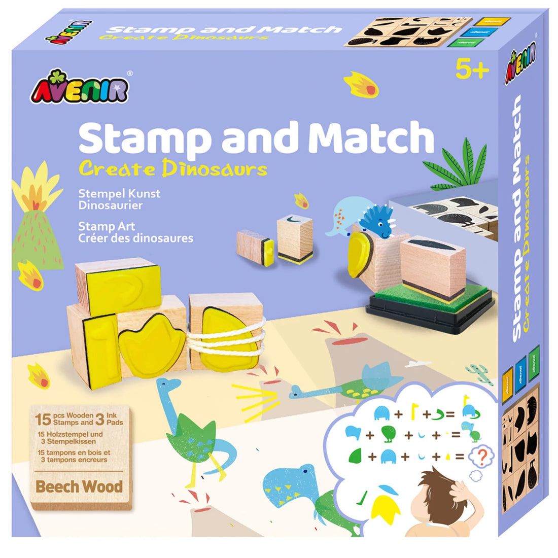 AVENIR - Stamp & Match - Create Dinosaurs