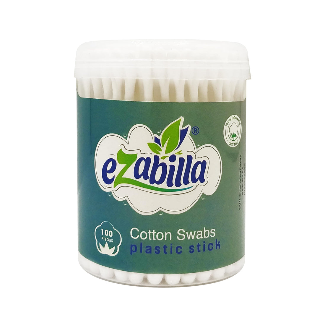 ISABELLA 100 COTTON BUDS IN TRANSPARENT ROUND BOX