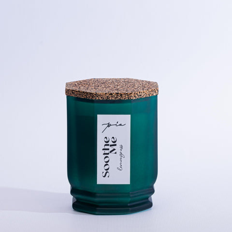 Pia Scented Candle 100% Soy Wax | Long-lasting Fragrance | Hande Made | 2 Wicks | Luxury Glass | 240g 8.5 OZ 38 Hour Burn Time (240g, Lemongrass)