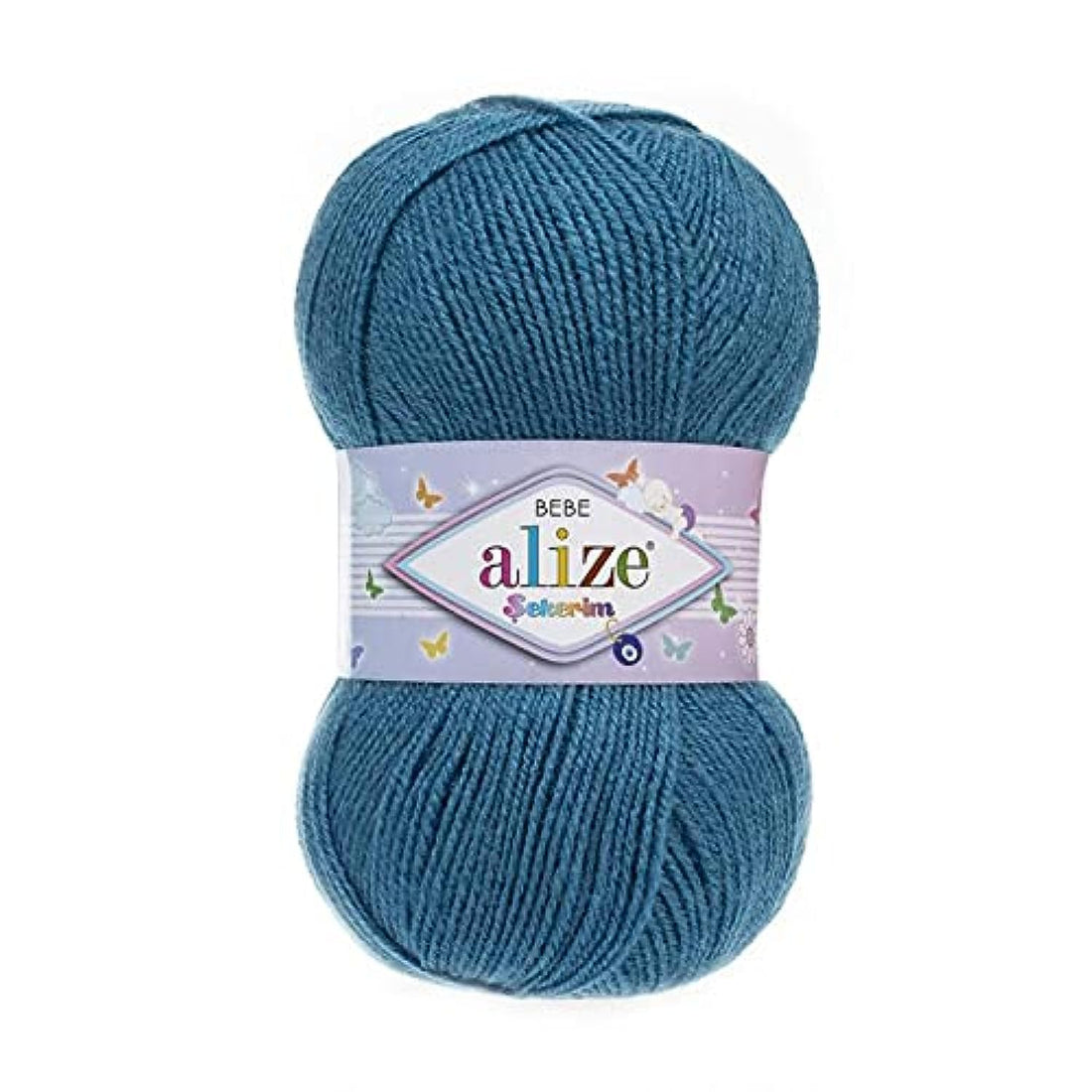 Alize SEKERIM BEBE Dark Turquoise 387 - Crochet and Knitting Yarn