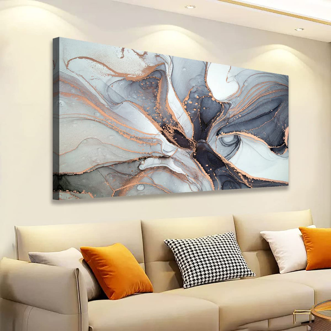 Abstract art Pictures Canvas Wall Art for Living room Bedroom or Bathroom Wall Decor,Abstract Wall Art Print Paitnings for home Decor,Line drawings Waterproof Stretched Ready to Hang-20x40inches