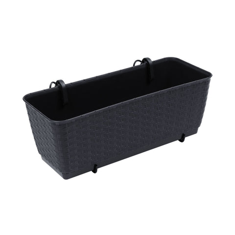 Prosper Plast Ratolla PW Flowerpot, 38.6 x 15.4 x 14.2 cm, Anthracite, 38.6x15.4x14.2 cm