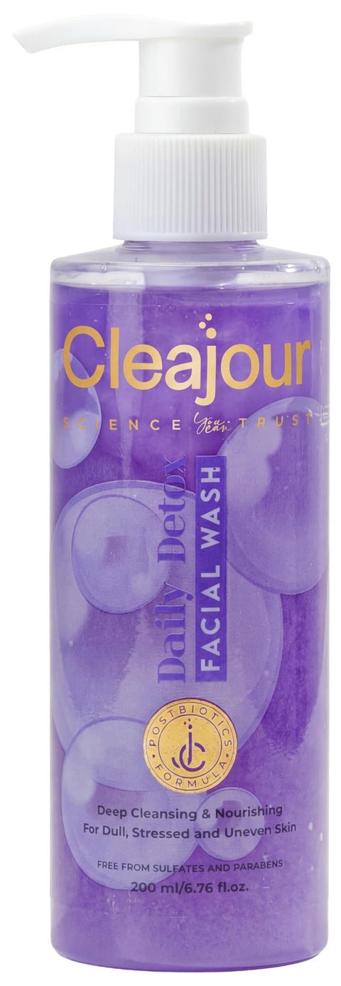 Facial Wash Daily Detox, helps protect the skin from environmental stressors, Perfect skincare routine, Deep cleanses pores, Reduces excess oil and shine 200 Ml