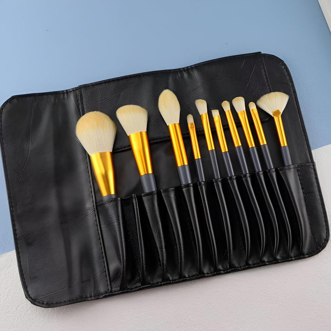 Handy Set of 10 Small Makeup Brushes in a Purse, Fits Travel Easily.Perfect for On-the-Go Use, Whether for Work, Travel, or Indoors..Design Is Not Available