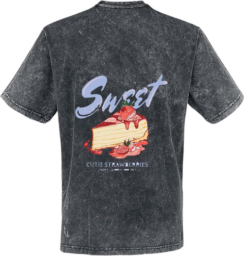 CUTIE STRAWBERRIES T-shirt washed back