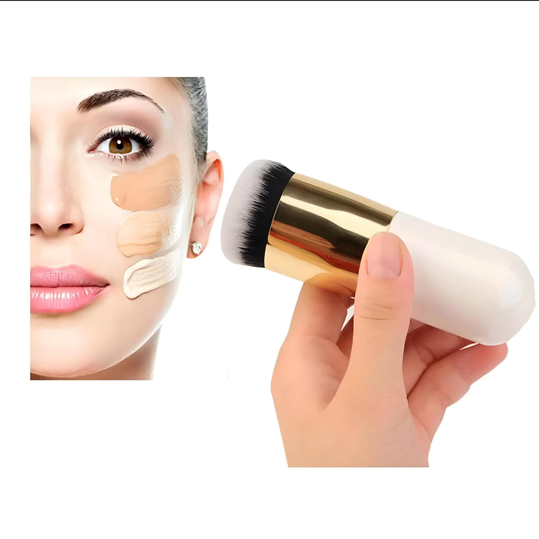 Foundation Brush - High Quality Makeup Brush for Powder and Liquid to Blending Concealer, Cream and Blush Easily, Perfect for Smooth and Even Makeup Look (1 Pcs)