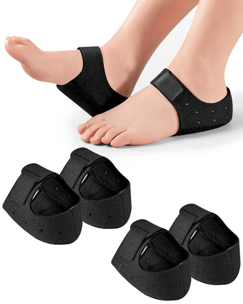 2Pairs Heel Protectors Heel Brace for Heel Pain, Heel Plantar Fasciitis Pain Relief, Thickened Gel Heel Cushion Heel Support for Achilles Tendinitis, Cracked Heels (Small)