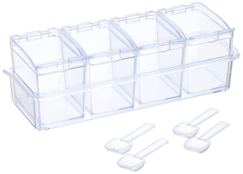Spice store set with acrylic base_4 pieces