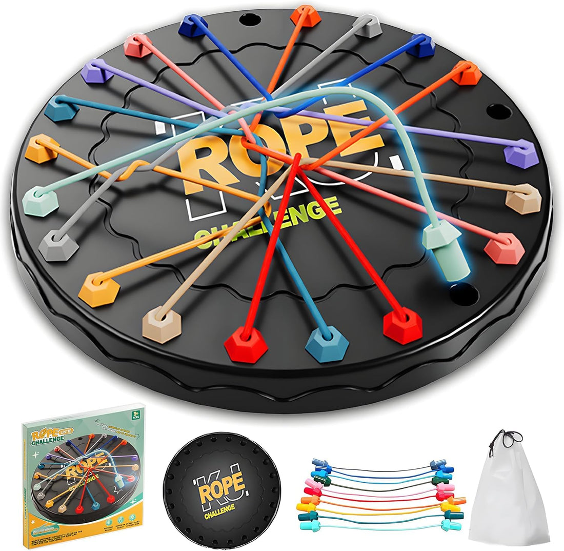 Wonka NIYANETAIL Rope Untying Challenge Puzzle | Twisted Knots Untangle Brain Game for Kids & Adults | Octagonal Shape with Multi-Coloured Rods | Brain Training Table Puzzle & Educational Toy (Design