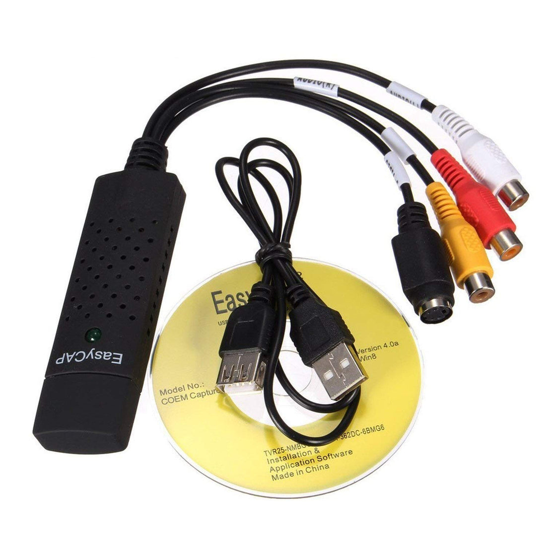 EasyCap Easy Video & Audio Capture Device Directly from TV (USB, RCA, 3.5mm Audio)