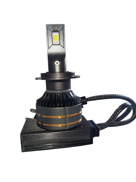 Ultra-Bright LED Headlight Bulb, 35W 6500K 3500LM, Turbo Fan Cooling System, Waterproof Car Headlamp with Copper Heat Sink, Plug and Play Installation (H7)